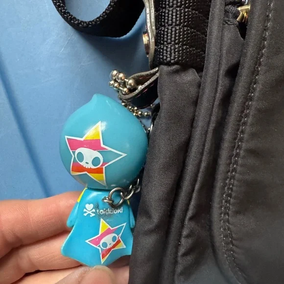 tokidoki Black Messenger Bag with Gold Hardware - Picture 3 of 8